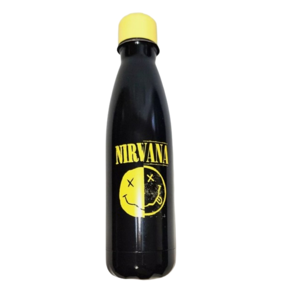 Nirvana Smiley Face 17 oz. Stainless Steel Water Bottle 500 ML - New with Tags